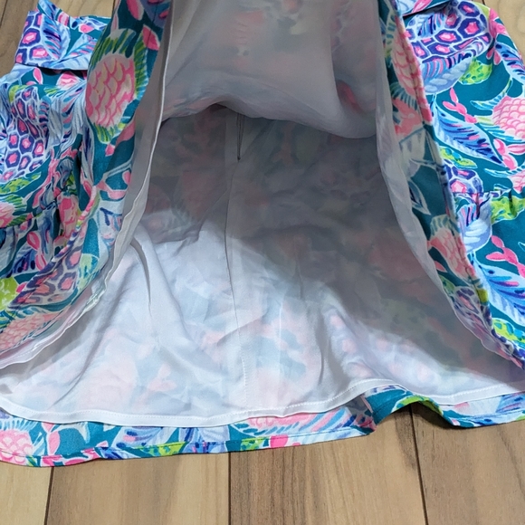 NWT! Lilly Pulitzer Debbie Skirt Maldives Green Turtle Wave Size 14 - Picture 10 of 14